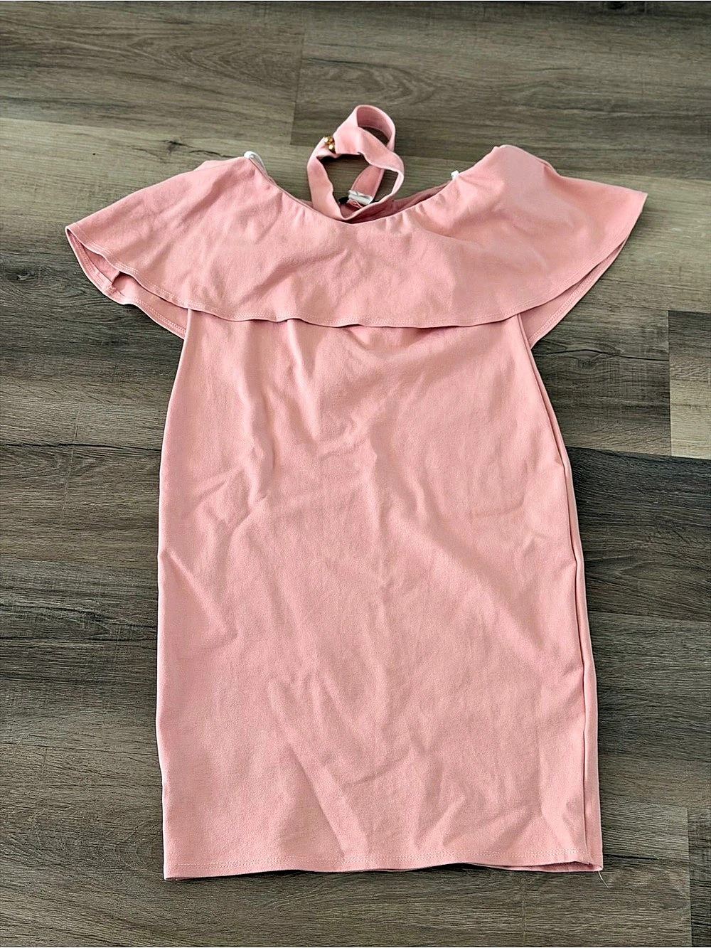 Pink Ruffle Mini Dress Like New